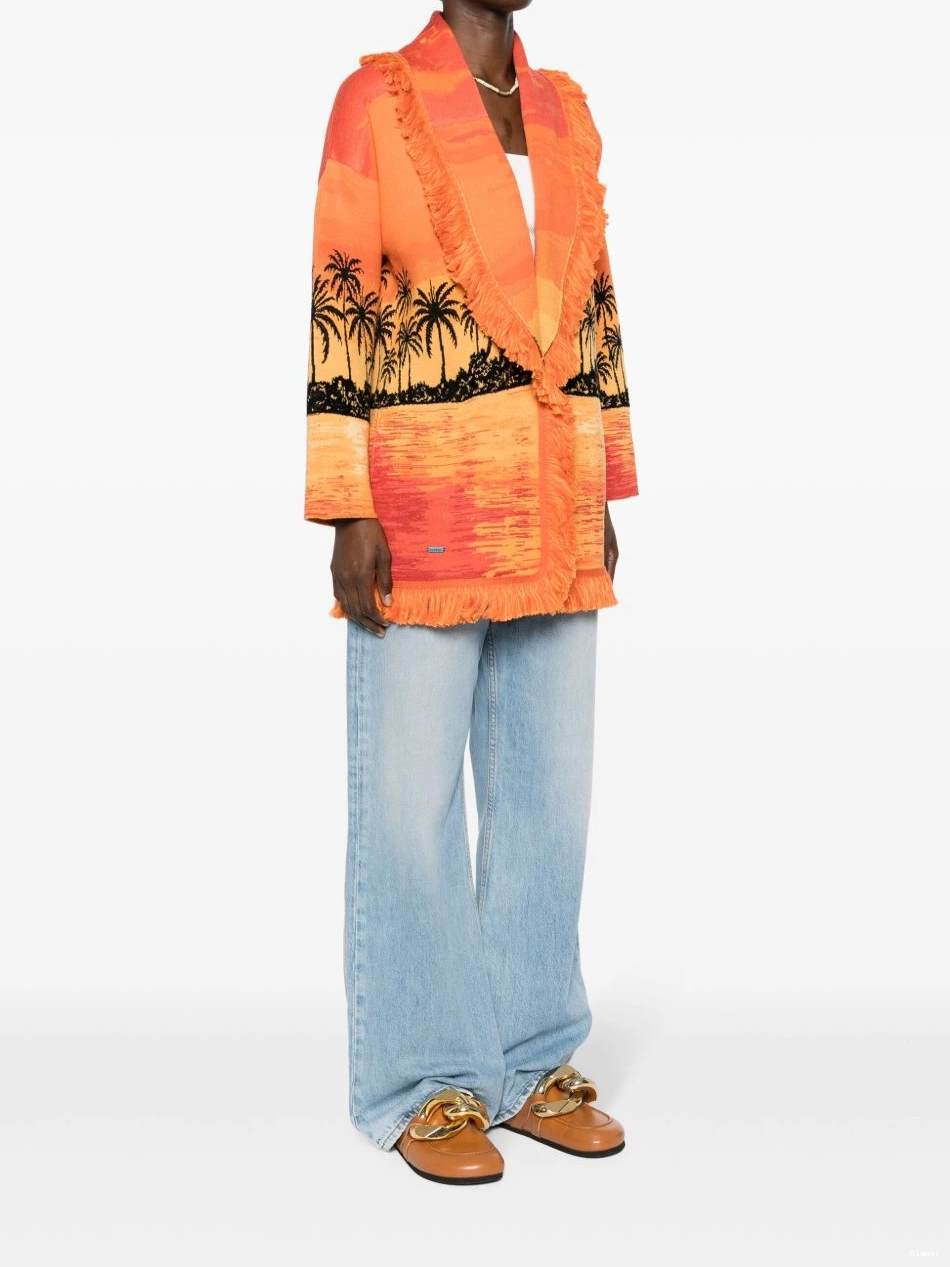 Cheap Women sunset-print cardigan Alanui Keralda 0809